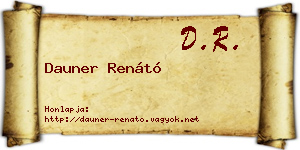 Dauner Renátó névjegykártya